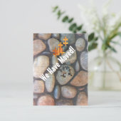 私たちはリバーロックウォールの写真テンプレートを移動しました 案内ポストカード (スタンド正面)