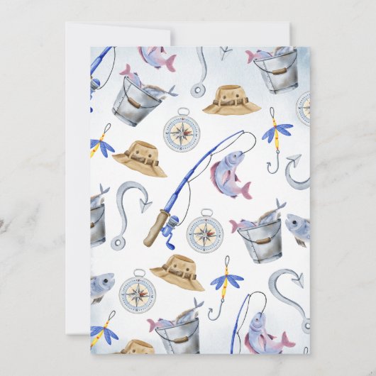 私たちはリール興奮それが男の子の赤ちゃんシャワーである 招待状 (裏面)