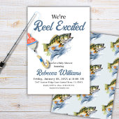 私たちはリール興奮リトルフィッシャーマンベビーシャワー 招待状