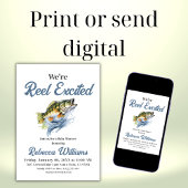 私たちはリール興奮リトルフィッシャーマンベビーシャワー 招待状