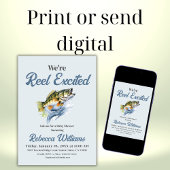 私たちはリール興奮 – リトルフィッシャーマンベビーシャワー 招待状