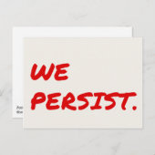 私たちはレッドマーカーのはがきを持続する ポストカード (正面/裏面)