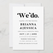 私たちはレトロスクリプトタイポグラフィ&フォトモノグラムをする 招待状 (正面)