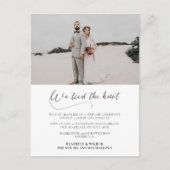 私たちはロマンチックなエレガント発表を結んだ ポストカード (正面)