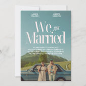 私たちはヴィンテージスタイルの美しい写真で結婚しました 案内状