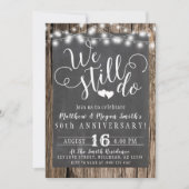 私たちは一年中ウッドストリングライトの Burlap を取り扱っています 招待状 (正面)