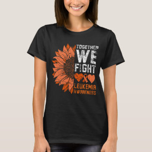 私たちは一緒にがん白血病認識度オレンジと戦う Tシャツ