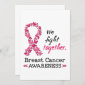 私たちは一緒に乳がんと闘う 招待状 (正面/裏面)