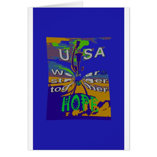 私たちは一緒に強いおもしろい米国ホープのパターンde (正面)