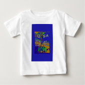 私たちは一緒に強いおもしろい米国ホープのパターンde ベビーTシャツ (正面)