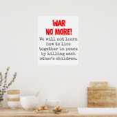 私たちは一緒に生きる学方法を行わない – アンチ – 戦争 ポスター (キッチン)