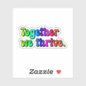 私たちは一緒に虹の自然を育てる シール (シート)