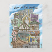 私たちは一緒に(コロナウイルス)ポストカードにいる ポストカード (正面)