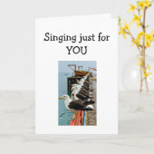 私たちは上陸し、あなたに「ハッピーバースデーを歌う」 カード (黄色い花)