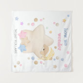 私たちは不思議 赤ちゃん性別発表 テディベア タペスト タペストリー (正面(横))