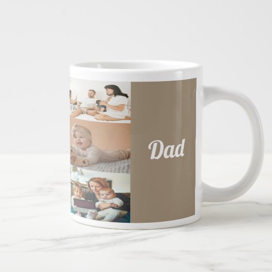 私たちは両方を愛している:ママとパパのためのマグカップ ジャンボコーヒーマグカップ (右)