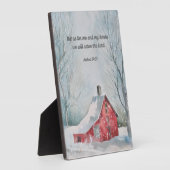 私たちは主の聖書の聖句の写真5x7に仕える フォトプラーク (側面)