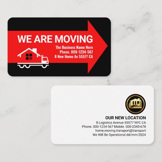 私たちは事業所を移動している 名刺 (正面/裏面)