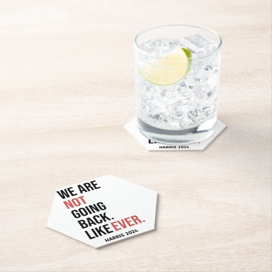 私たちは二度と戻らない、ハリスに投票 ペーパーコースター (インサイチュ)