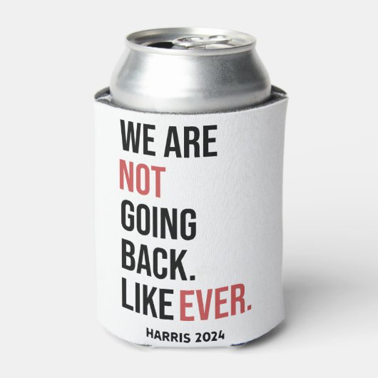私たちは二度と戻らない、ハリスに投票 缶クーラー (缶正面)