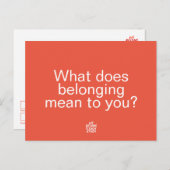 私たちは互いに属している – 質問はがき ポストカード (正面/裏面)