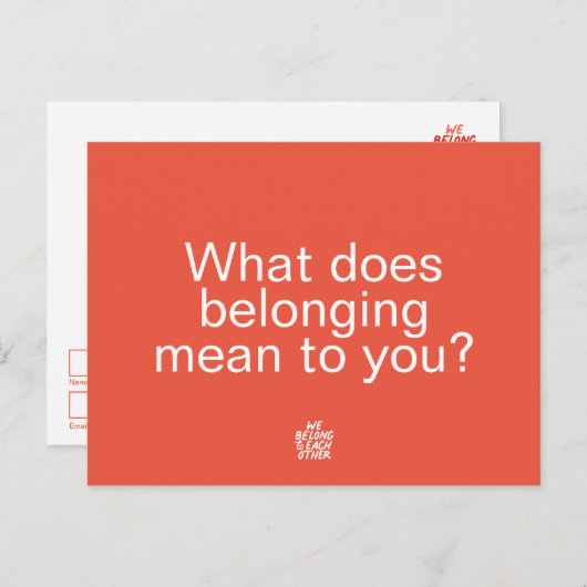私たちは互いに属している – 質問はがき ポストカード (正面/裏面)
