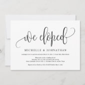 私たちは人前で式を挙げずに結婚した, 結婚式の後, 結婚のお披露目パーティー 招待状 (正面)