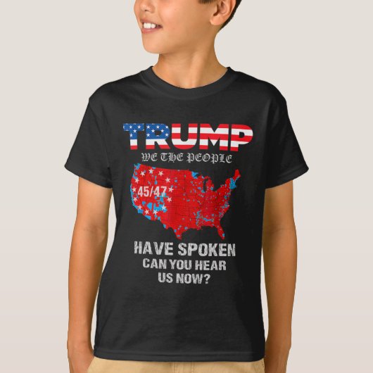 私たちは人民の声を聞いた ティーシャツ アメリカ大統領選挙 2024 再 Tシャツ (正面)