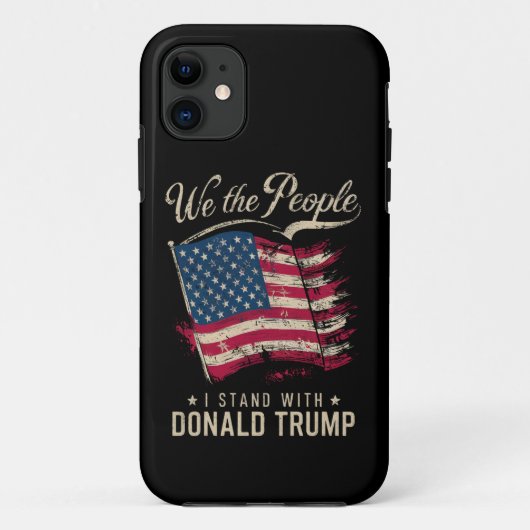私たちは人民 ドナルド・トランプと共に立つ ヴィンテージ Case-Mate iPhoneケース (裏面)