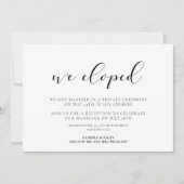 私たちは人目を避けて結婚した エレガントな発表 招待状 (正面)