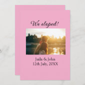 私たちは人目を避けて結婚しました 結婚しました ○○市 ○月○日 案内状 (正面/裏面)