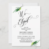 私たちは人目を避けて結婚式を挙げた　緻密な計画と緑に囲まれて 招待状 (正面)