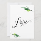 私たちは人目を避けて結婚式を挙げた　緻密な計画と緑に囲まれて 招待状 (裏面)