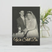 私たちは今でも何年も結婚記念写真を撮る 招待状 (スタンド正面)