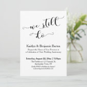 私たちは今もモダンなカリグラフィーを、シンプルな記念日に 招待状 (スタンド正面)