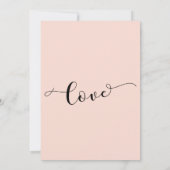 私たちは今も現代のカリグラフィーを愛している、ほのかな記念日 招待状 (裏面)