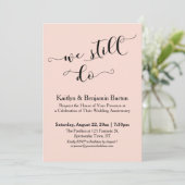 私たちは今も現代のカリグラフィーを愛し続ける、 ブラッシュアニバーサリー 招待状 (スタンド正面)