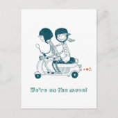 私たちは今動いているラブカップル ポストカード (正面)