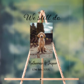 私たちは今結婚でもカップルのペットの写真名日付sim アクリルサイン (ニュートラル)