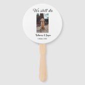 私たちは今結婚でもカップルのペットの写真名日付sim ハンドファン (裏面)