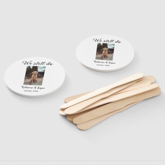 私たちは今結婚でもカップルのペットの写真名日付sim ハンドファン (組立なし)