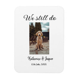 私たちは今結婚でもカップルのペットの写真名日付sim マグネット