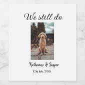 私たちは今結婚でもカップルのペットの写真名日付sim ワインラベル (シングルラベル)