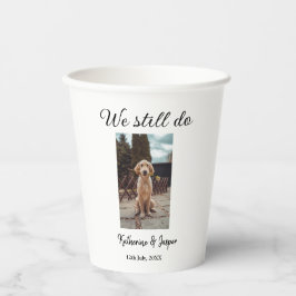 私たちは今結婚でもカップルのペットの写真名日付sim 紙コップ