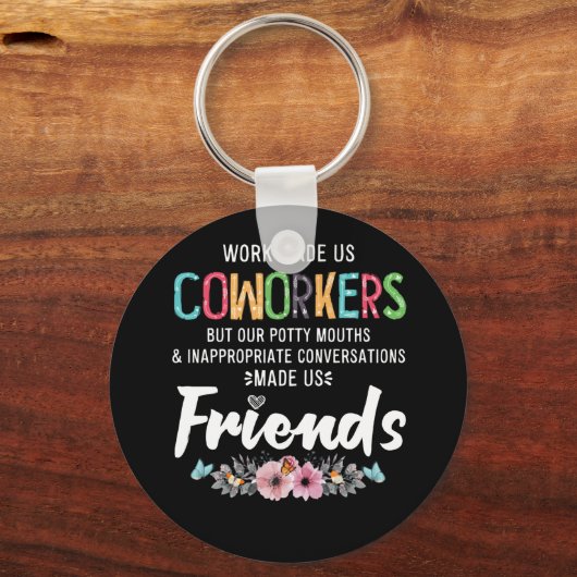 私たちは仕事で同僚にポッティのアパレルを作った キーホルダー (正面)