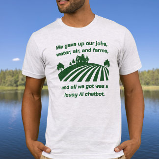 私たちは仕事、空気、水、農場を失った AIチャットボット Tシャツ