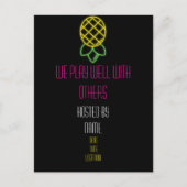 私たちは他遊のスウィングースのパーティー招待状と良い ポストカード (正面)