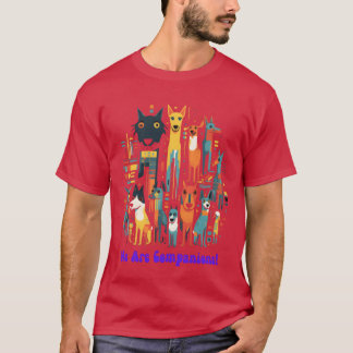 私たちは仲間たち 幸せな家族 友達 いつまでも 少年 Tシャツ