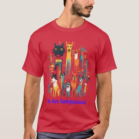 私たちは仲間たち 幸せな家族 友達 いつまでも 少年 Tシャツ (正面)