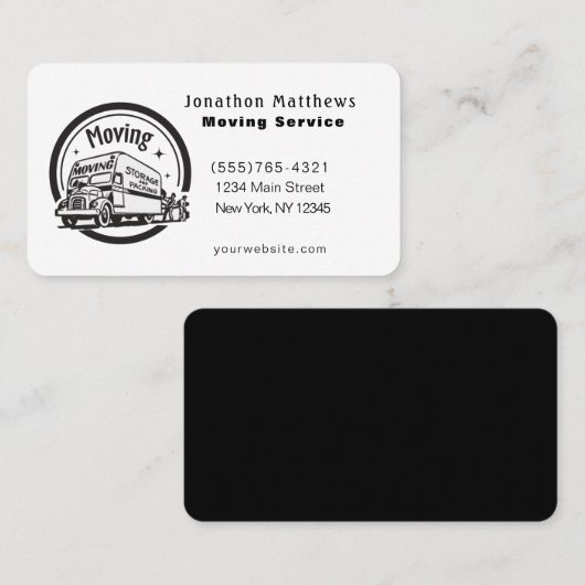 私たちは会社のサービスを引っ越している 名刺 (正面/裏面)